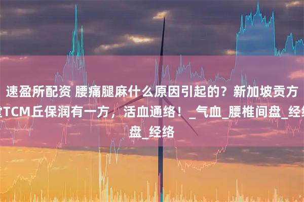 速盈所配资 腰痛腿麻什么原因引起的？新加坡贡方堂TCM丘保润有一方，活血通络！_气血_腰椎间盘_经络